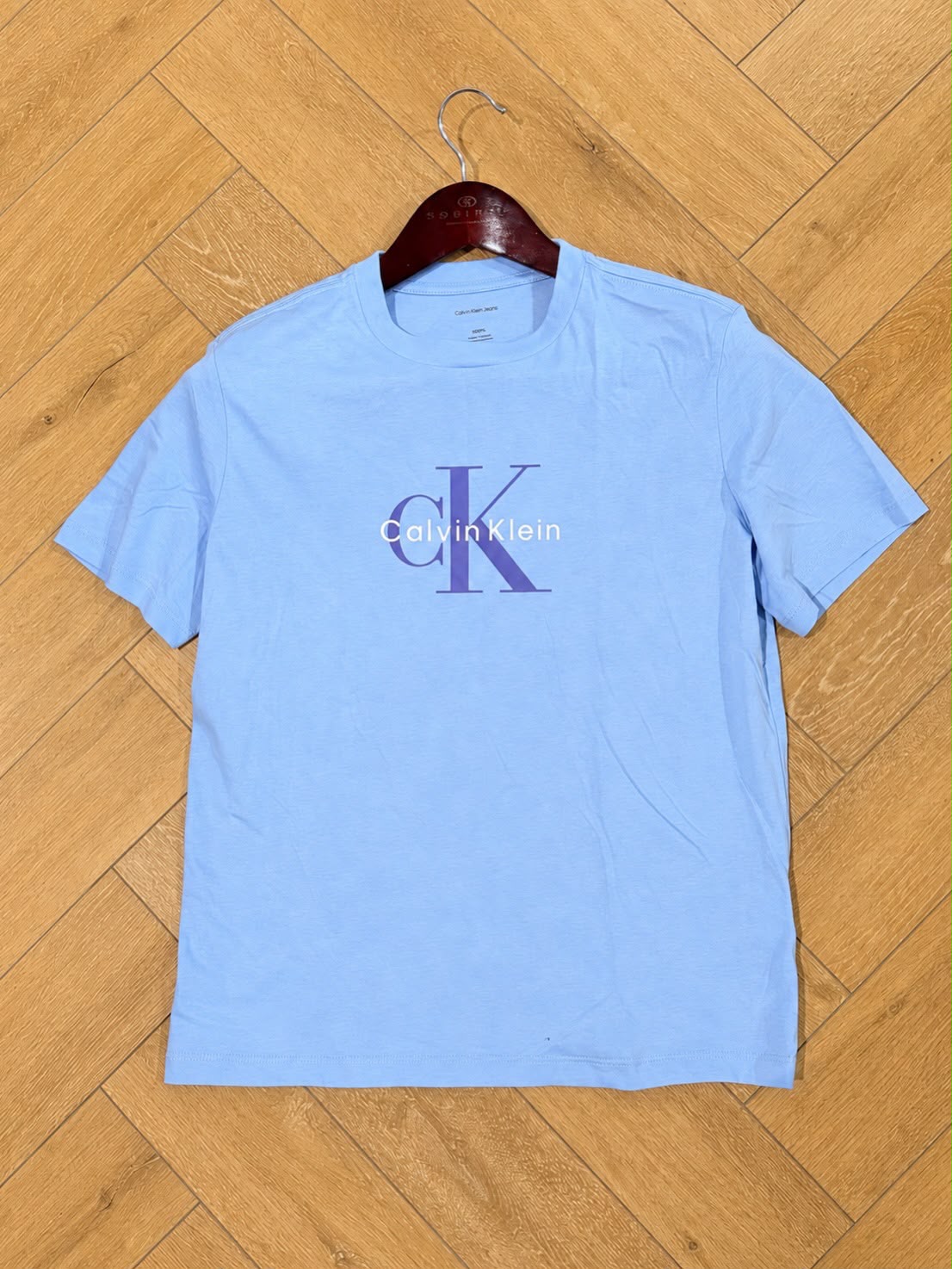 CK Women Monogram Shirt in Frozen Fjord XL