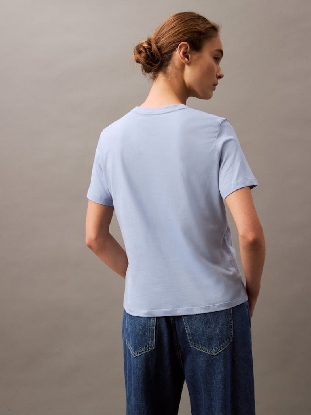 CK Women Monogram Shirt in Frozen Fjord XL