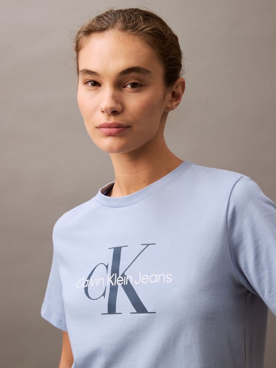 CK Women Monogram Shirt in Frozen Fjord XL