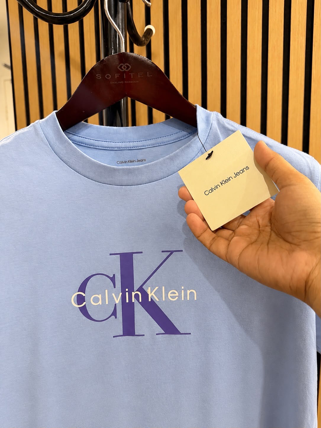 CK Women Monogram Shirt in Frozen Fjord XL