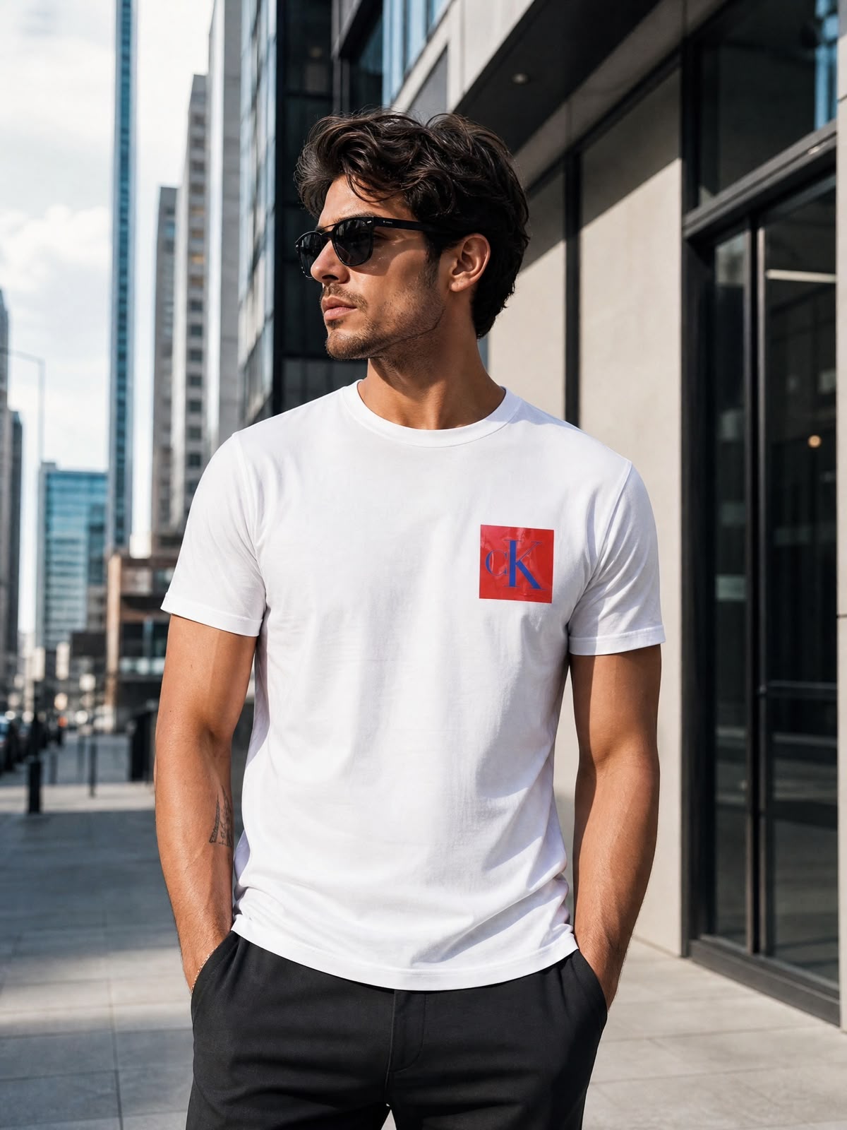 CK Logo Box in White
