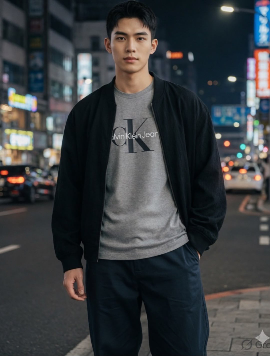 CK Hero Monologo Tee Grey Heather