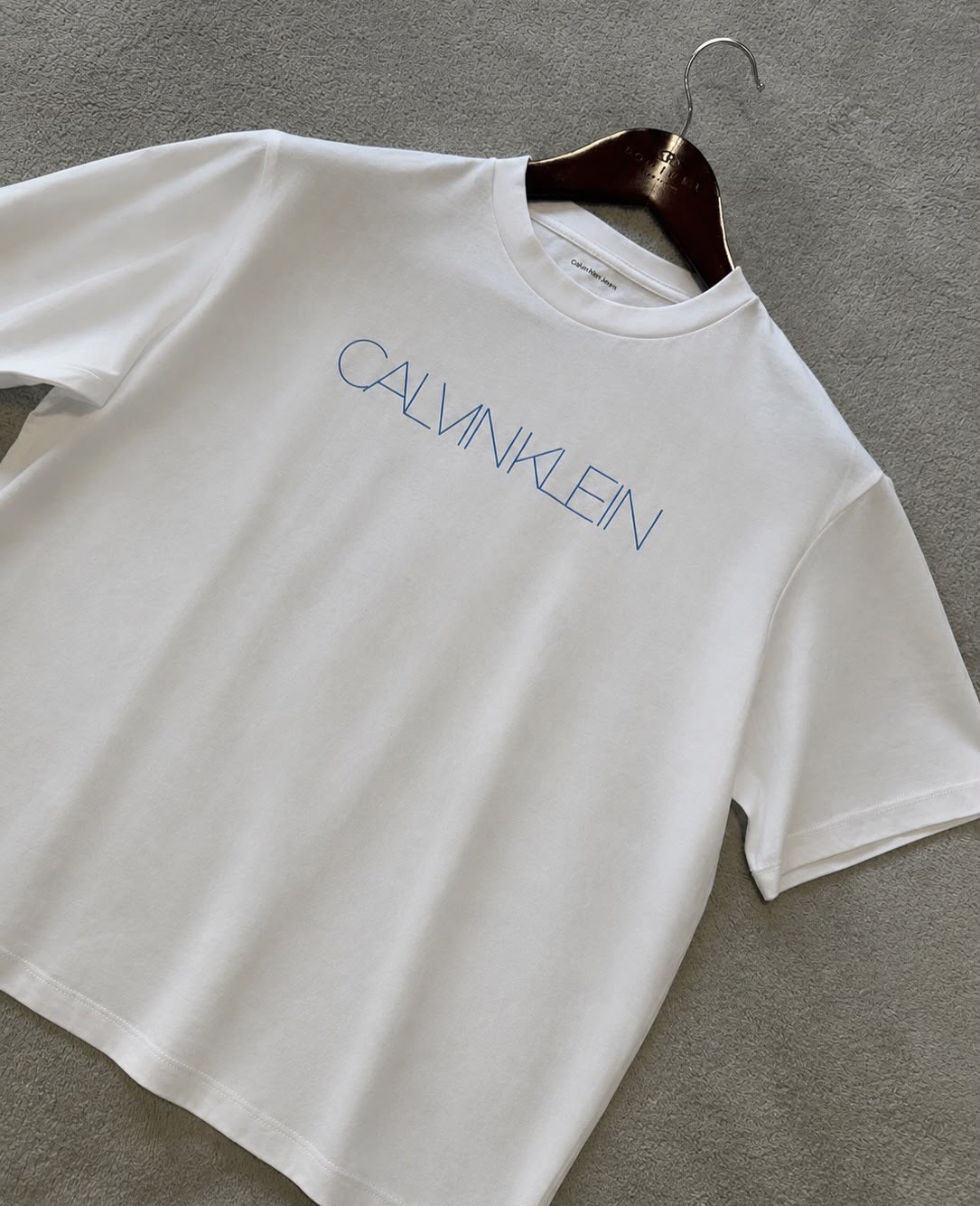 CK Thin Type Boxy Tee in Brilliant White - XS