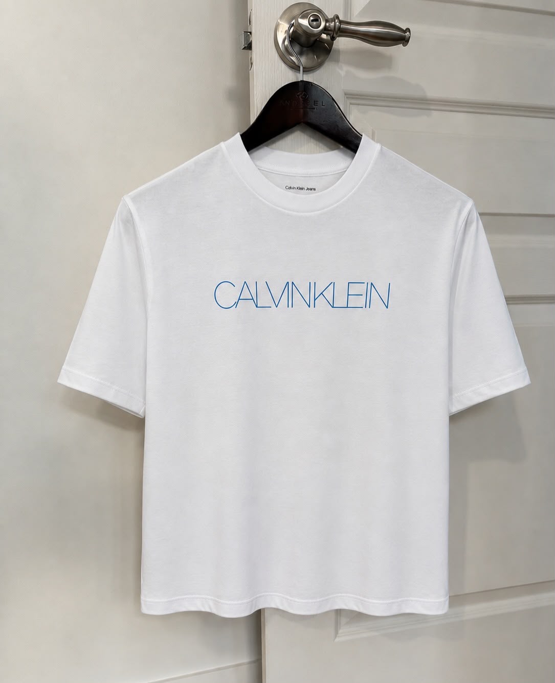 CK Thin Type Boxy Tee in Brilliant White - XS