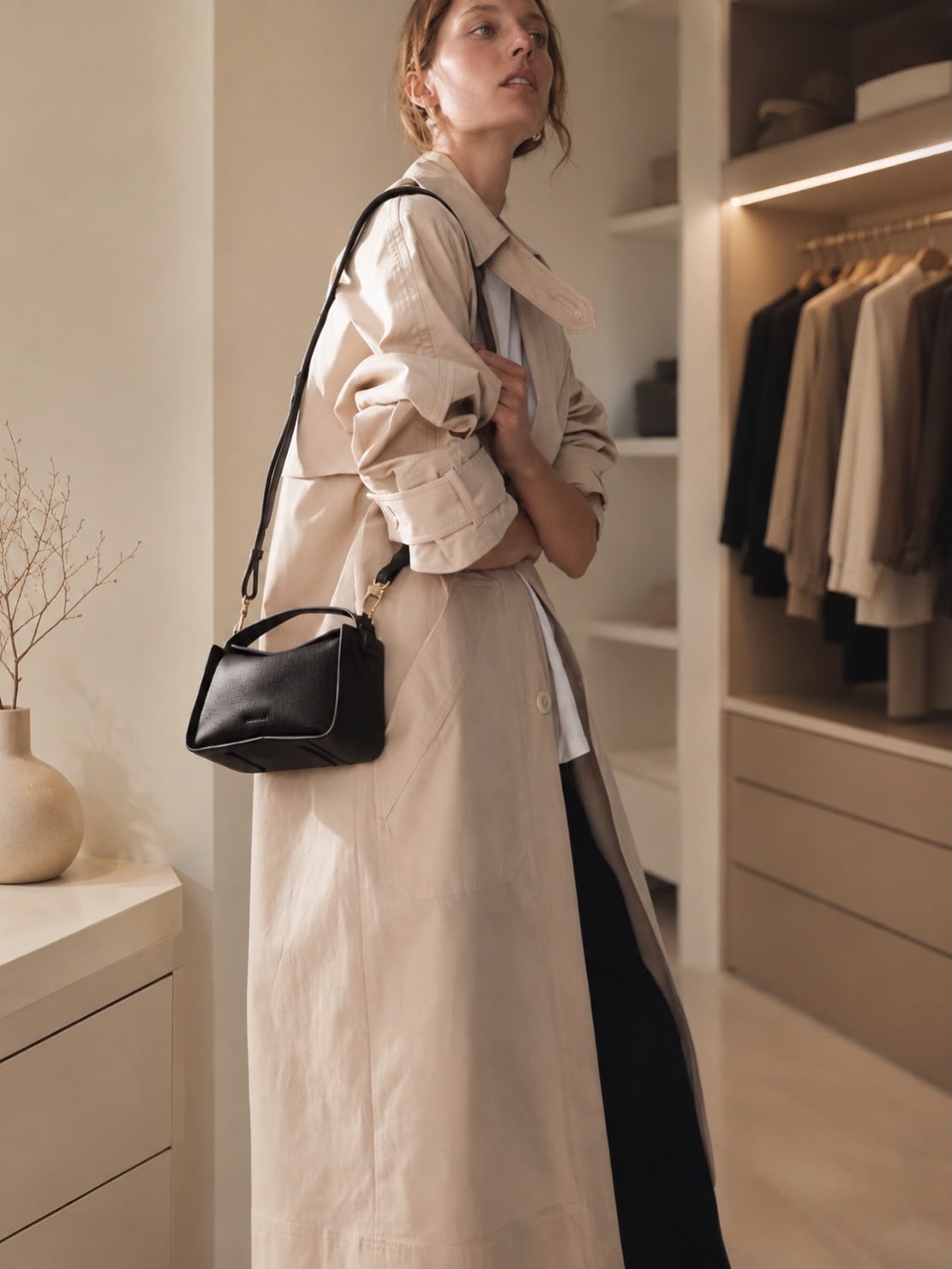 The Horse Mini Clementine Bag: Black with Gold