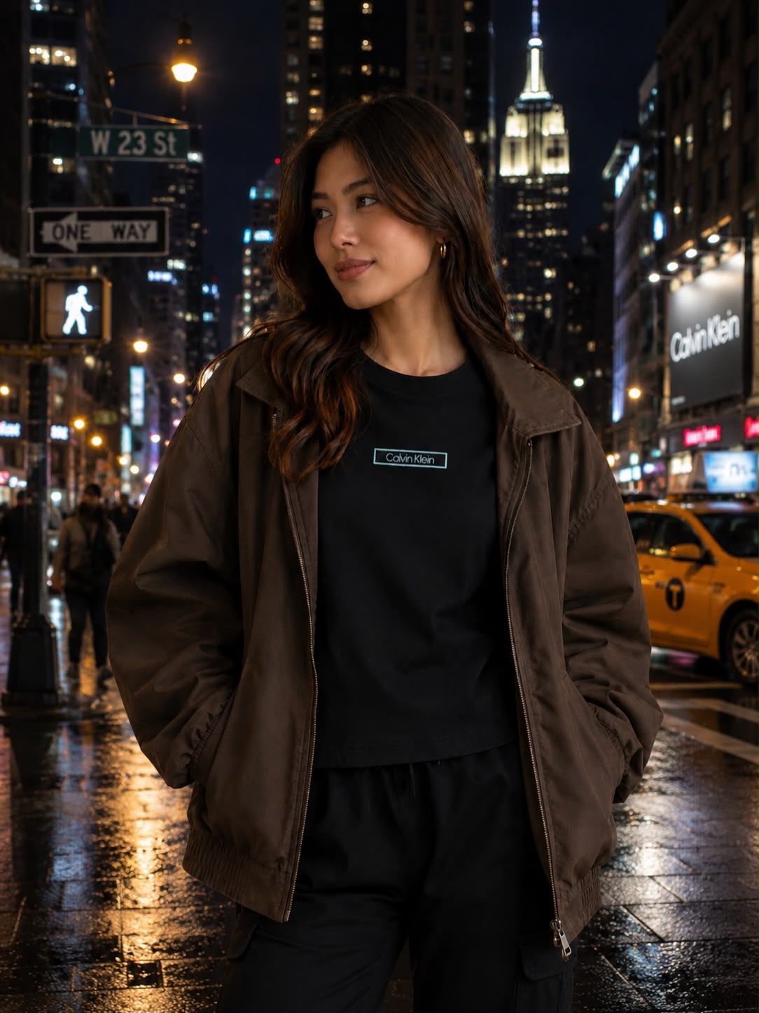 CK Women Box Logo Tee Black - XS