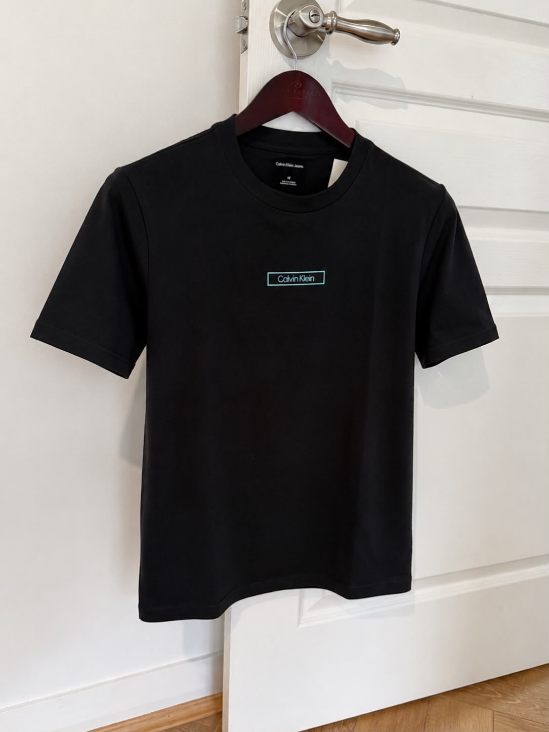 CK Women Box Logo Tee Black - XS