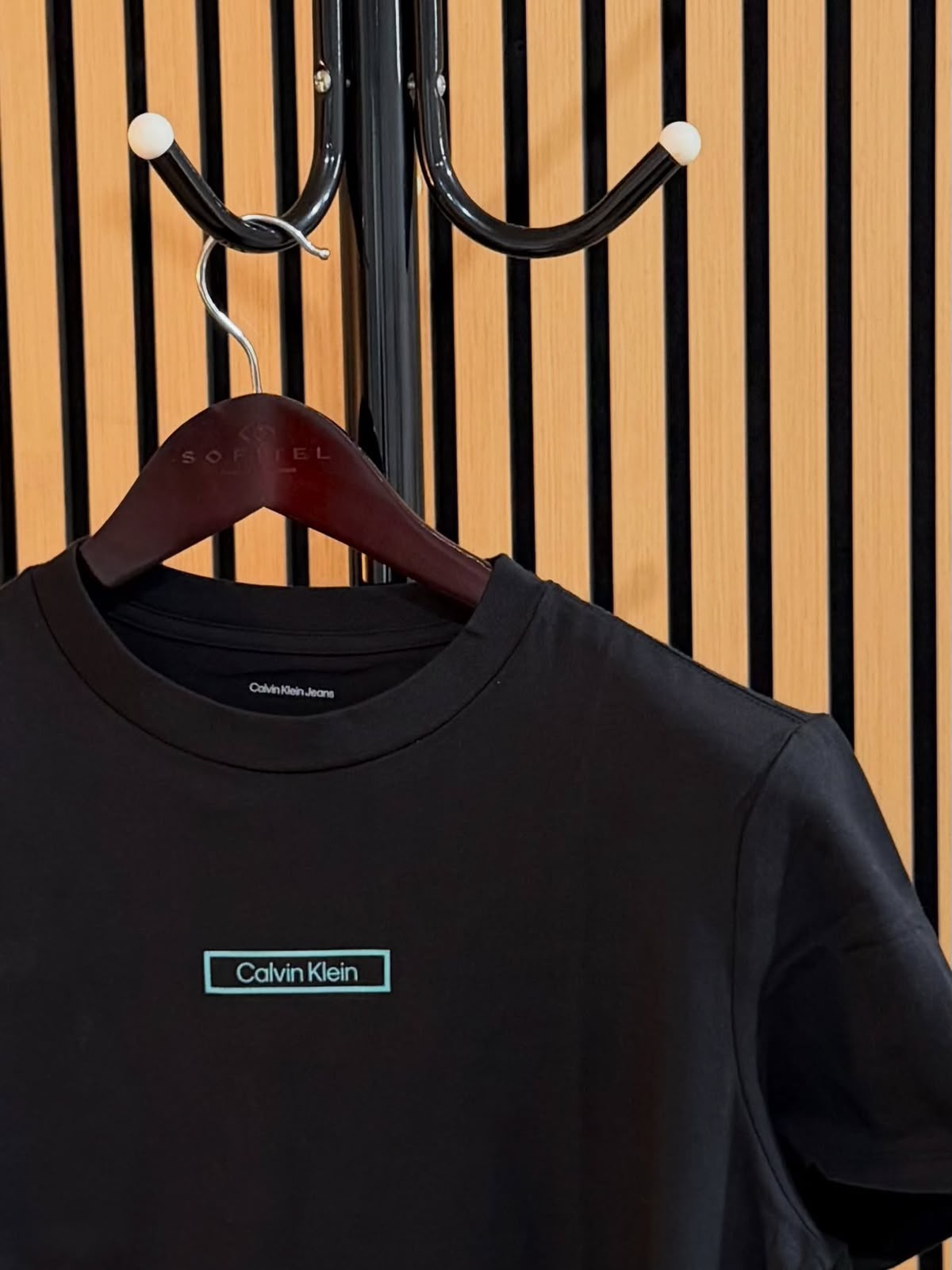 CK Women Box Logo Tee Black - XS