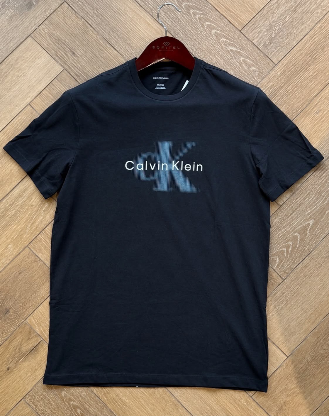 CK Fade Puff Graphic Crewneck Tee in Black XS
