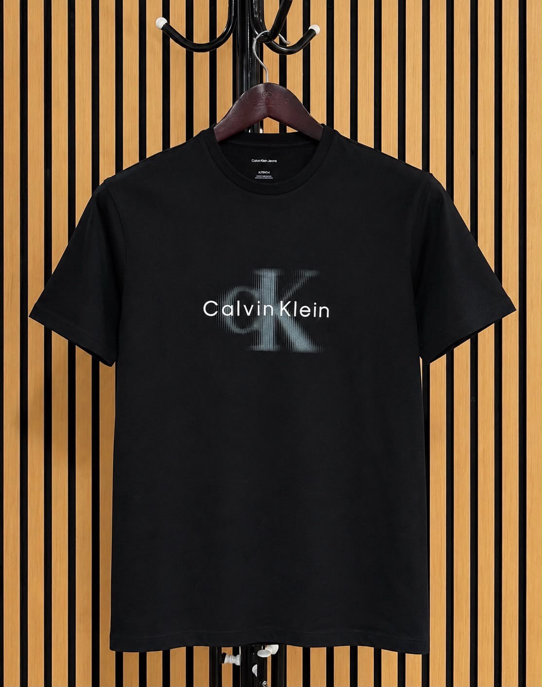 CK Fade Puff Graphic Crewneck Tee in Black XS