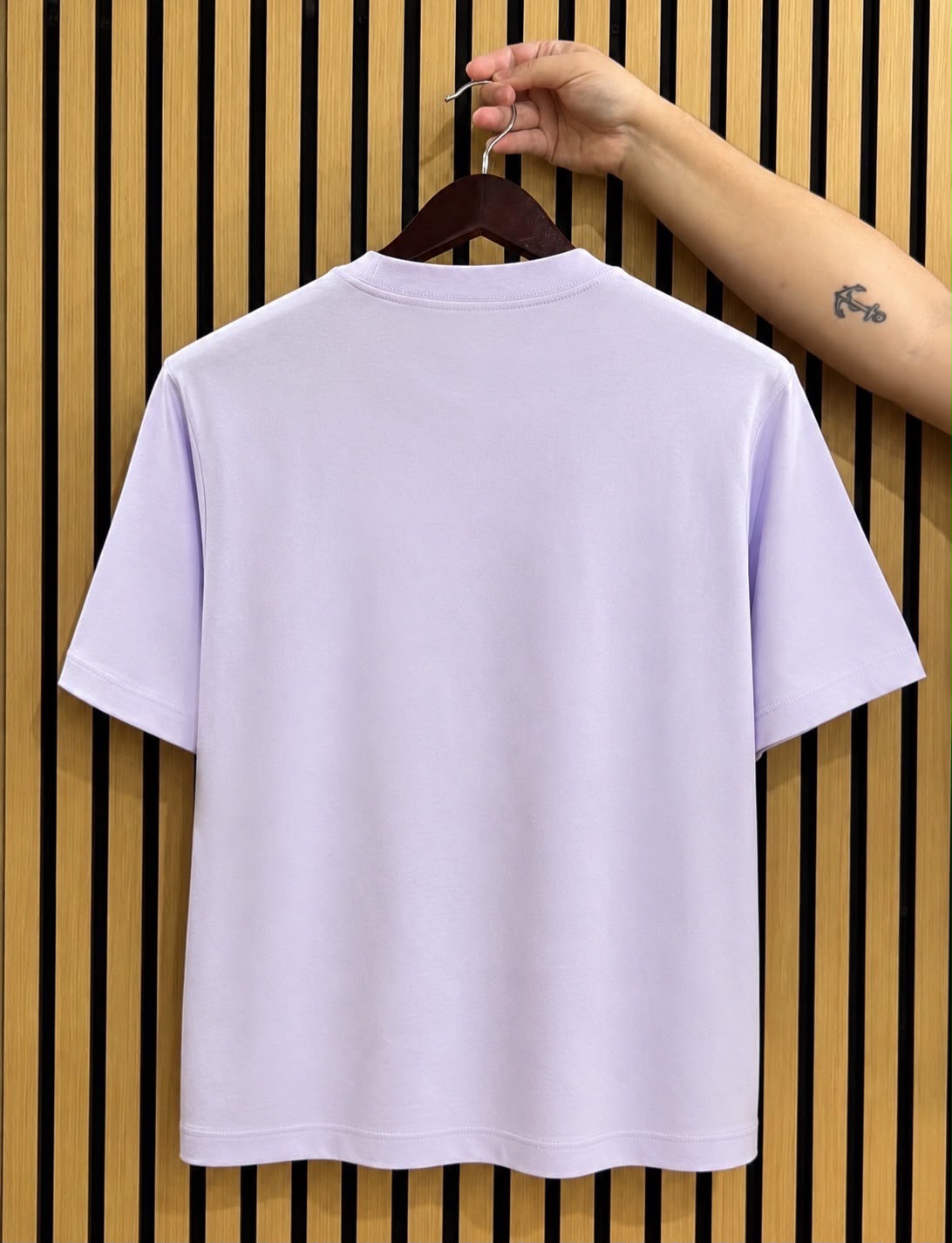 CK Embroidered Logo Graphic Boxy T-Shirt-Island Lilac XS
