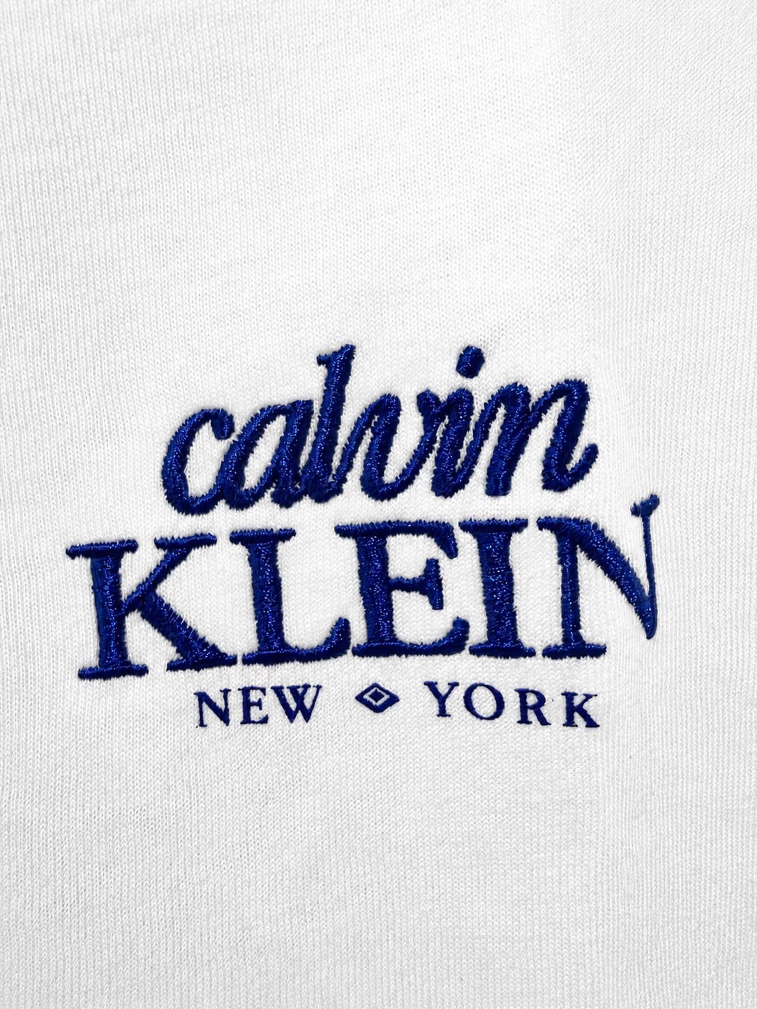 CK Embroidered Logo Graphic Boxy T-Shirt White
