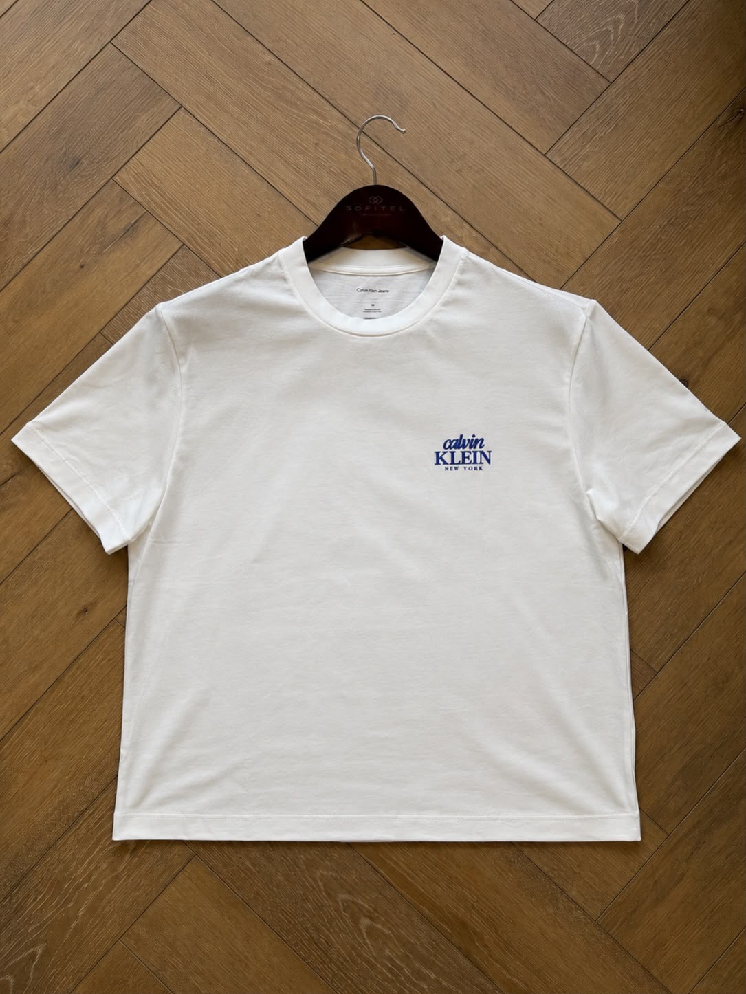 CK Embroidered Logo Graphic Boxy T-Shirt White