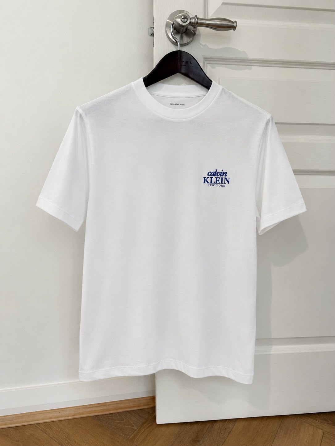 CK Embroidered Logo Graphic Boxy T-Shirt White