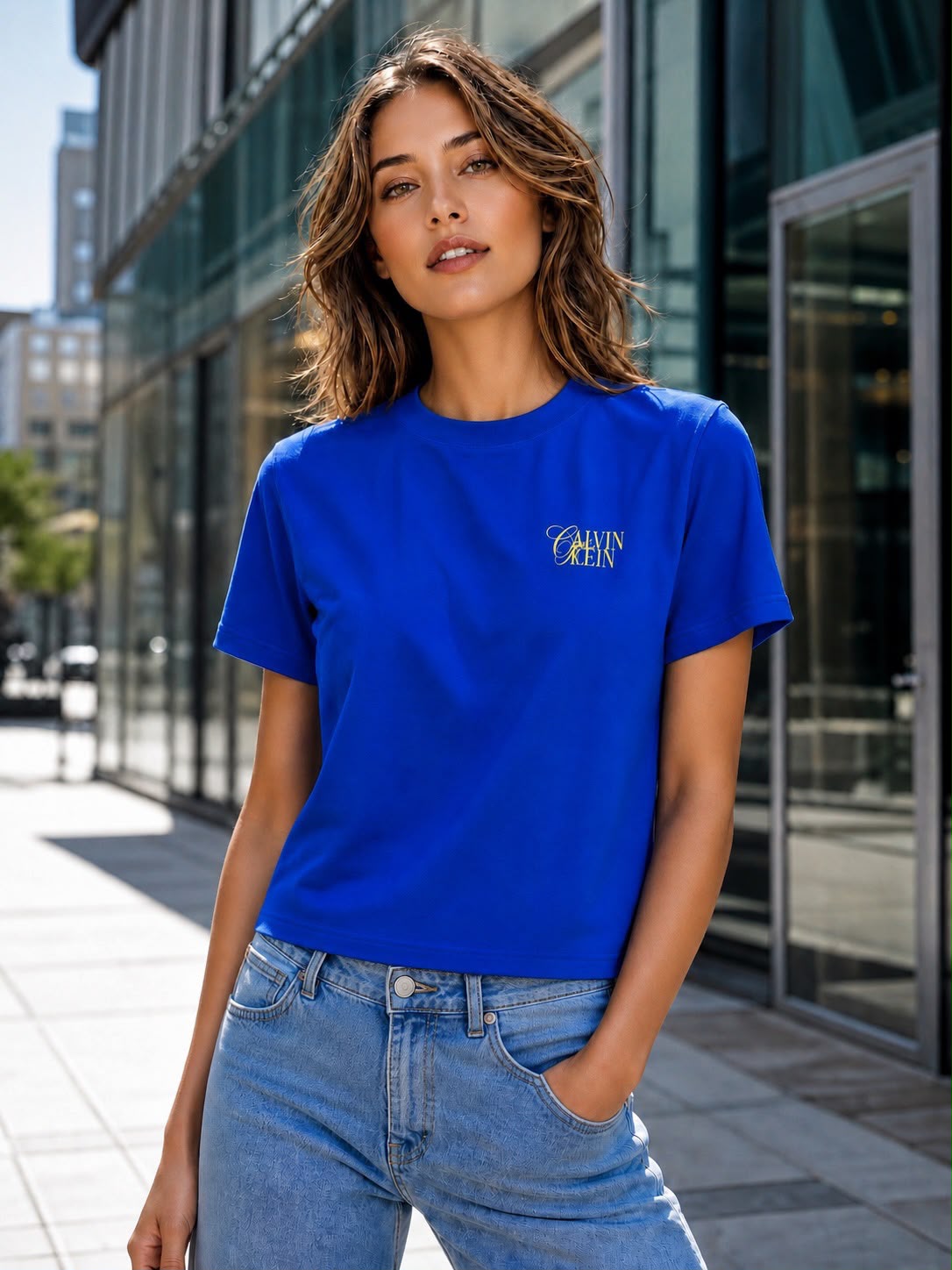 CK 2-Tone Classic Tee Cobalt