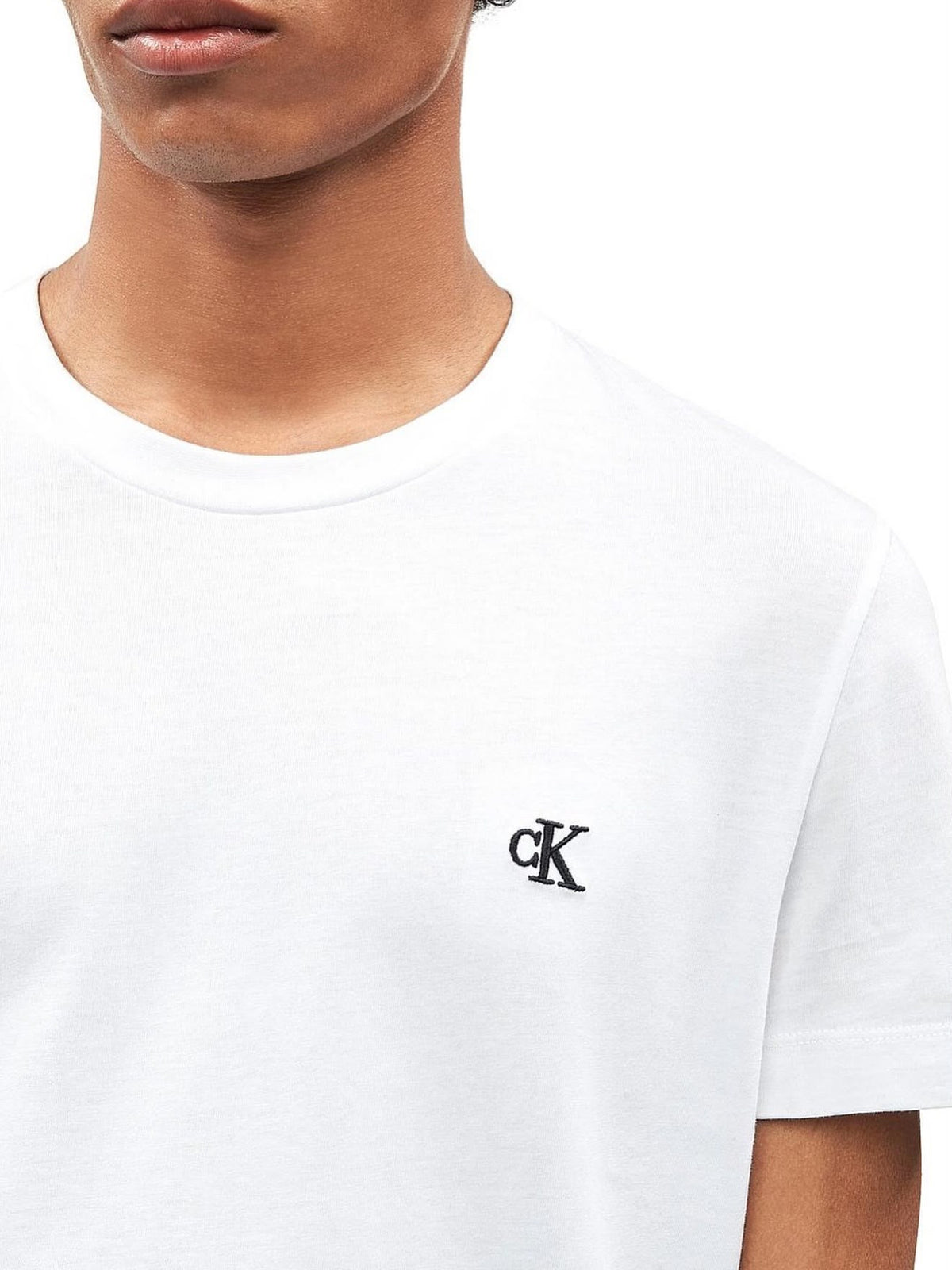 CK Embroidered Monogram Logo - Bright White 2XL