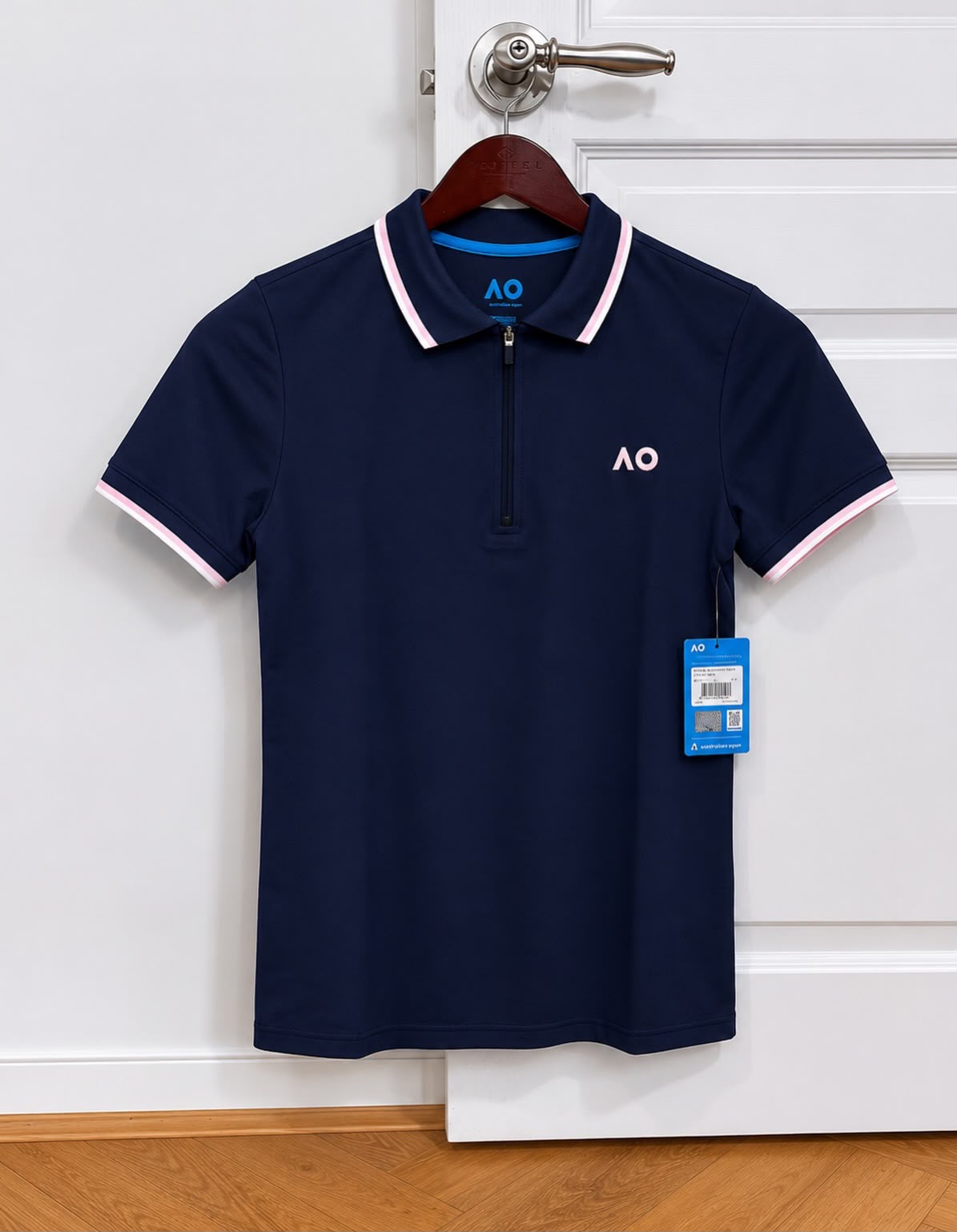 Australian Open Women Half-Zip Polo Shirt Navy - Med