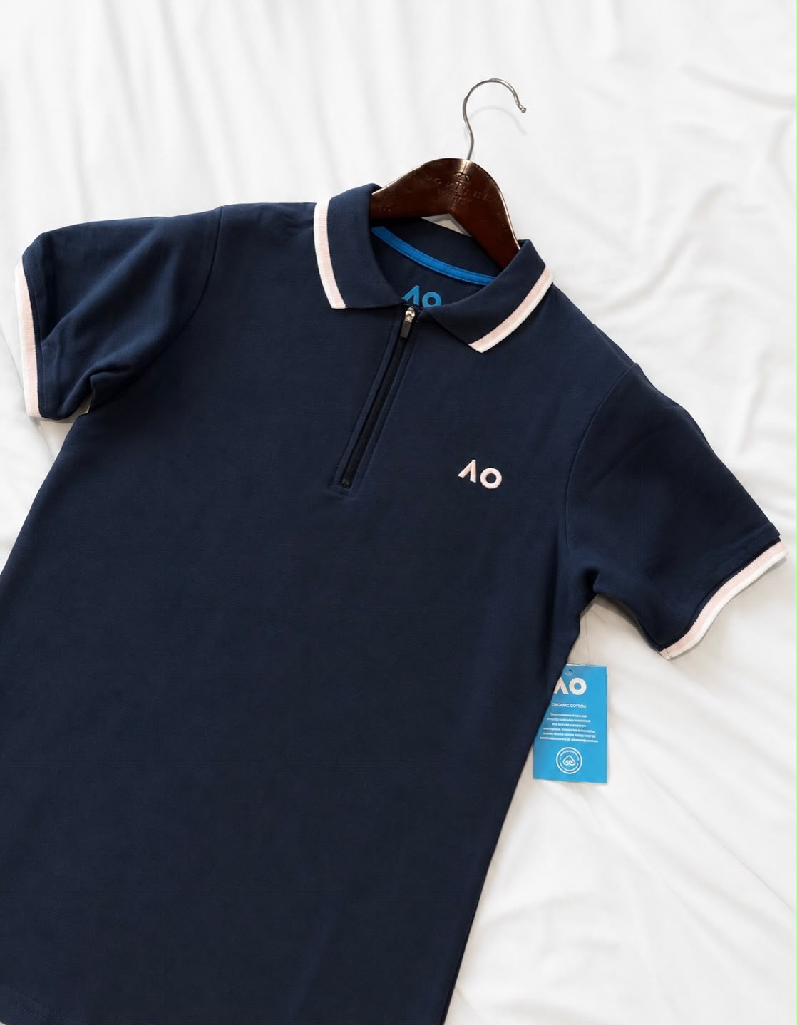 Australian Open Women Half-Zip Polo Shirt Navy - Med