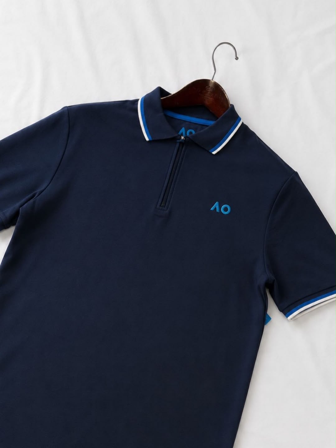 Australian Open Men Half-Zip Polo Shirt Navy - Small