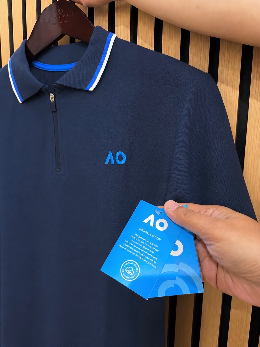 Australian Open Men Half-Zip Polo Shirt Navy - Small