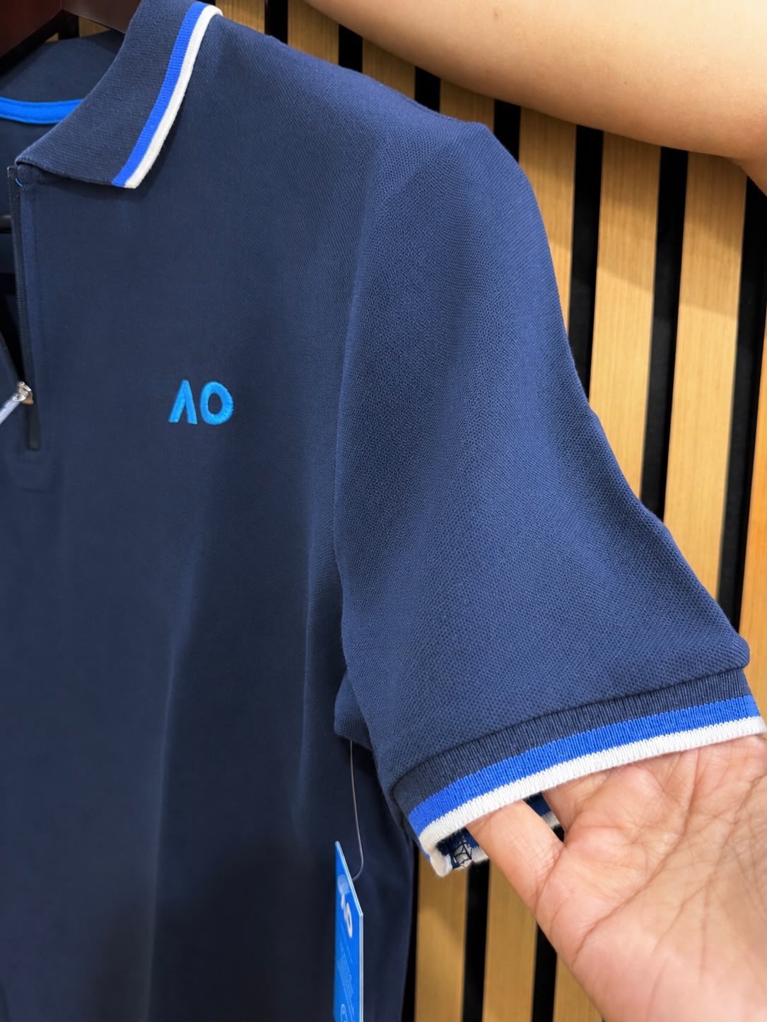 Australian Open Men Half-Zip Polo Shirt Navy - Small