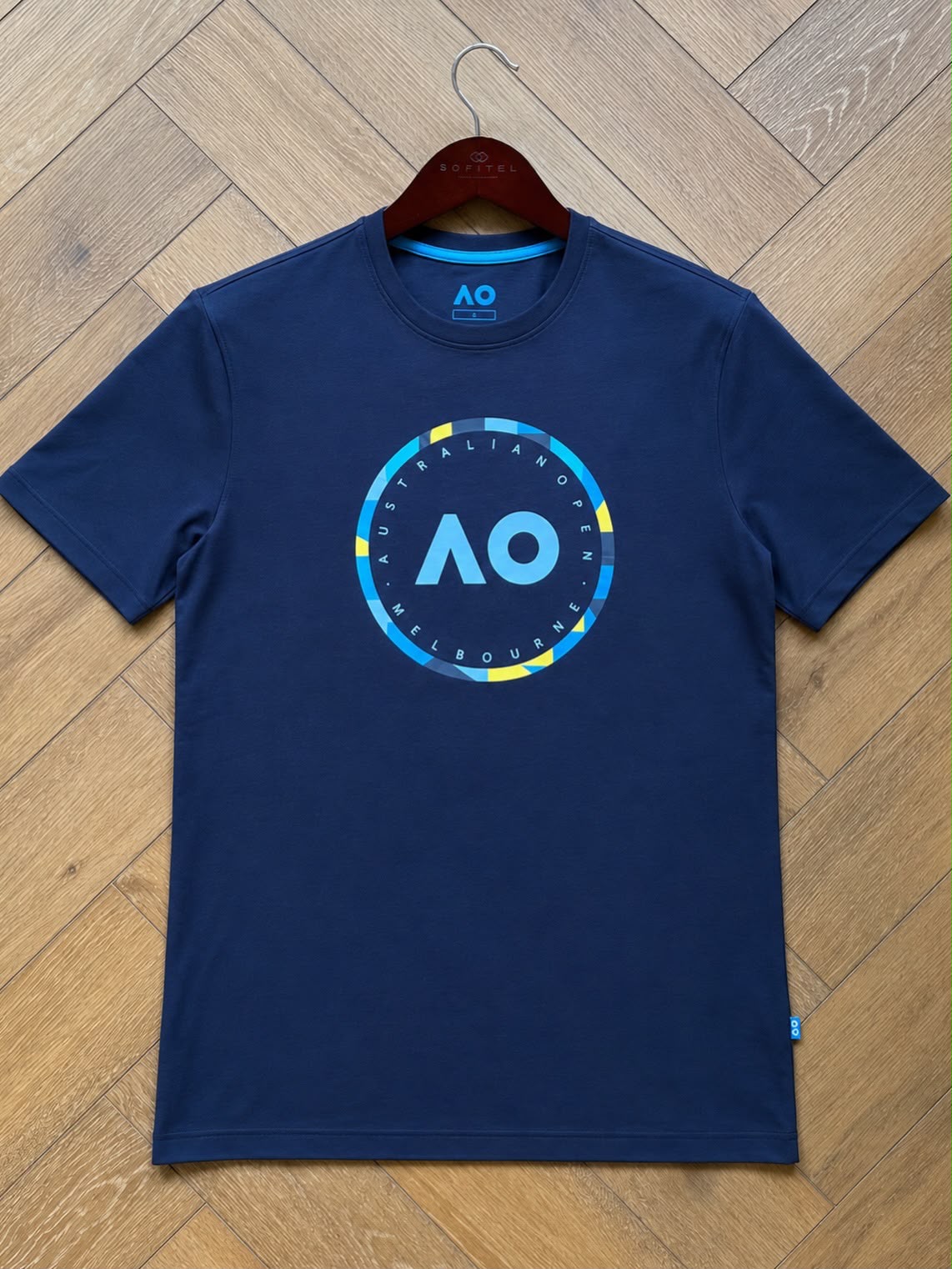 Australian Open Men Round Logo T-Shirt Navy - Small