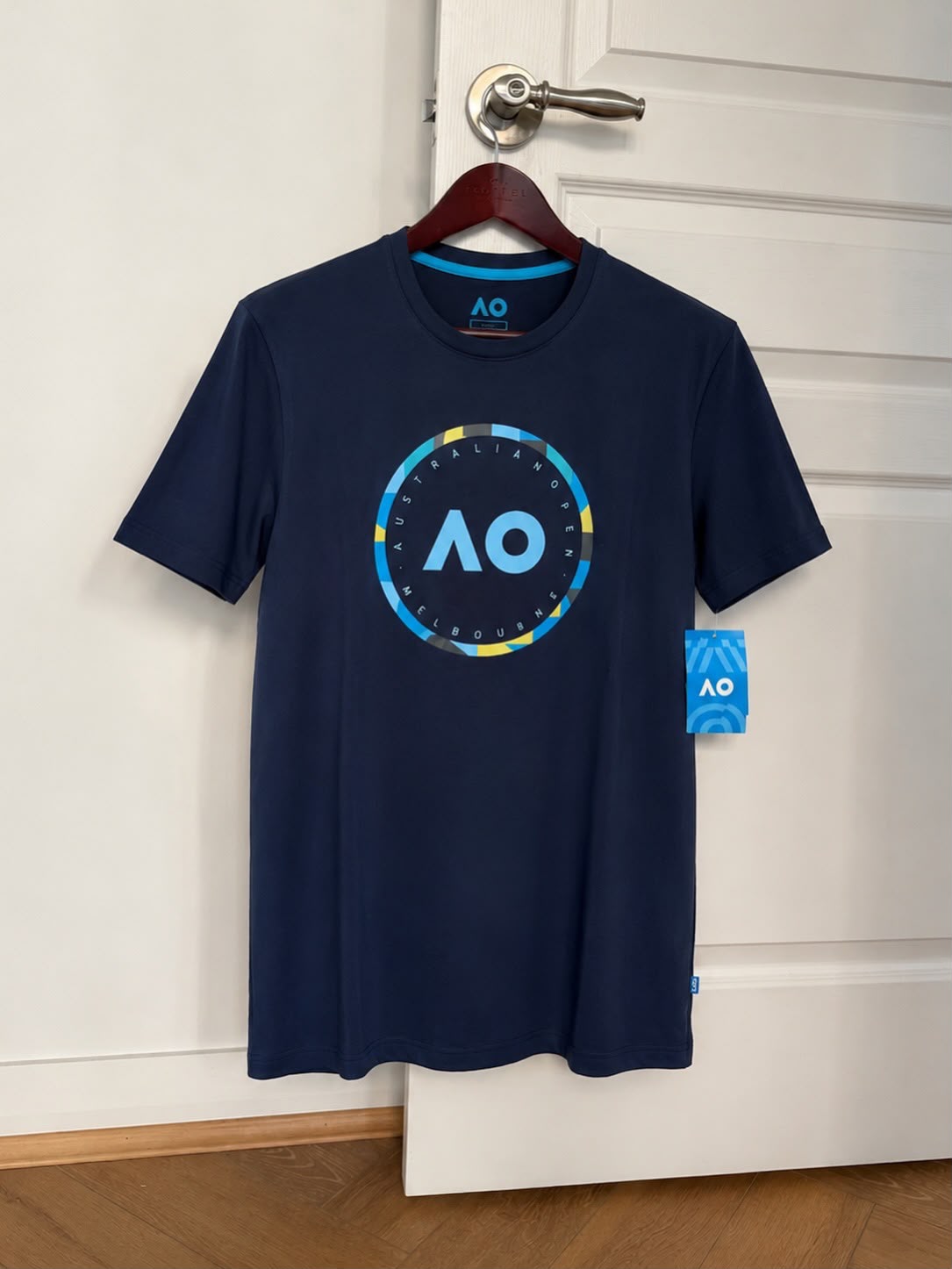 Australian Open Men Round Logo T-Shirt Navy - Small