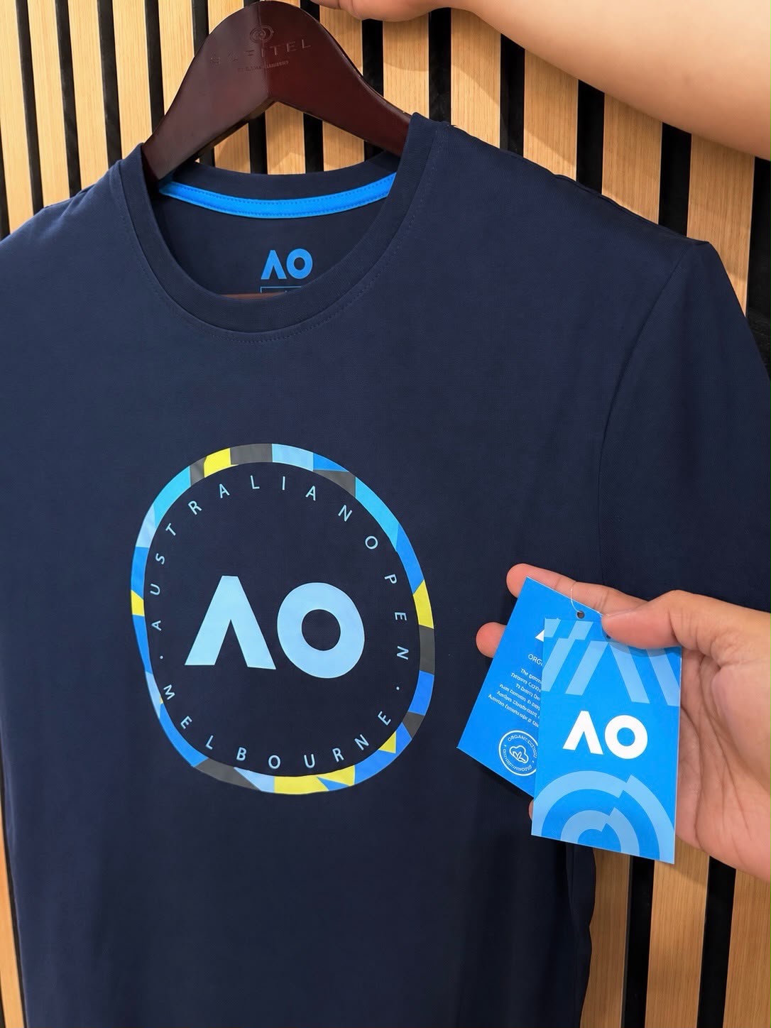 Australian Open Men Round Logo T-Shirt Navy - Small