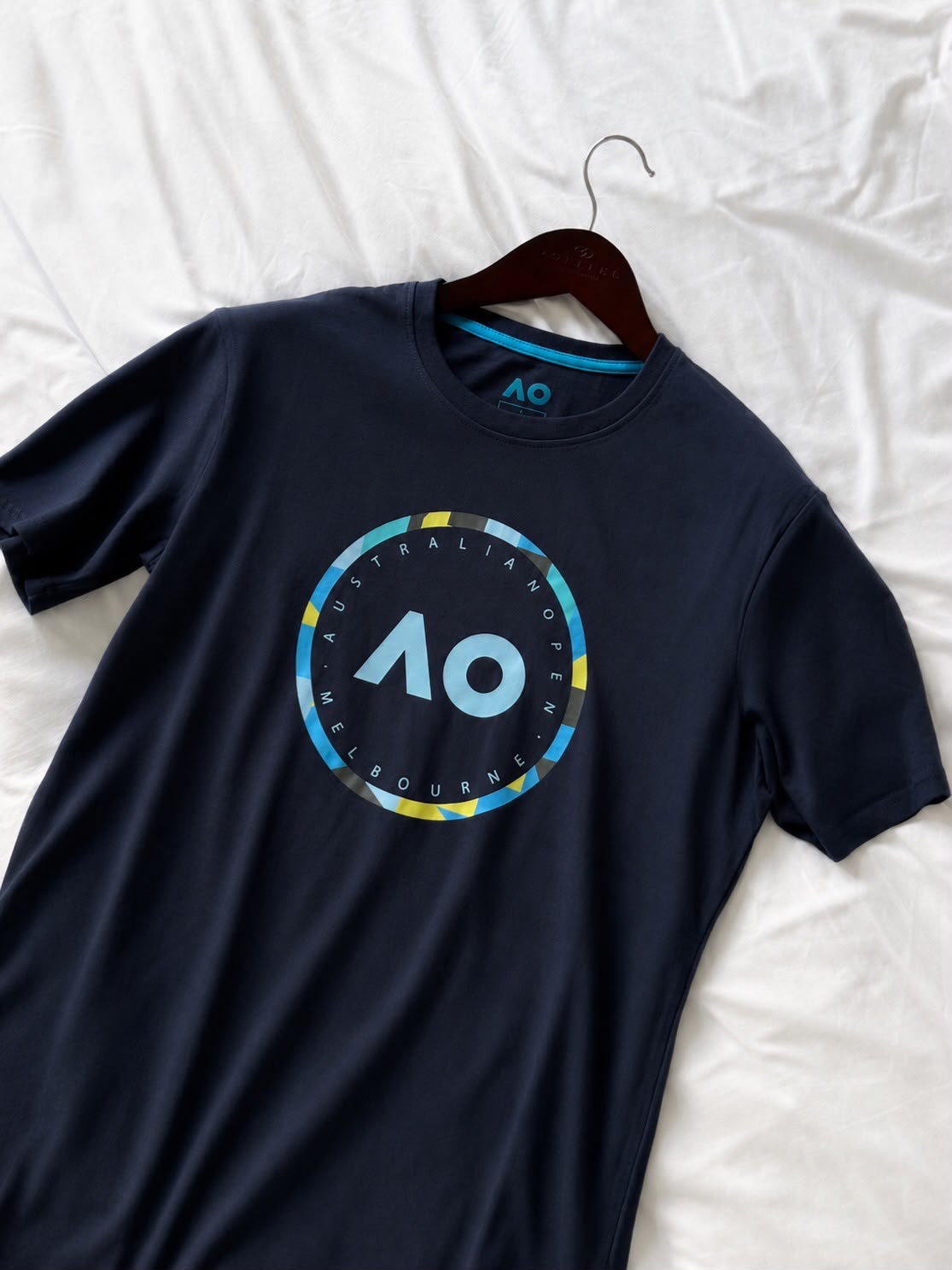Australian Open Men Round Logo T-Shirt Navy - Small