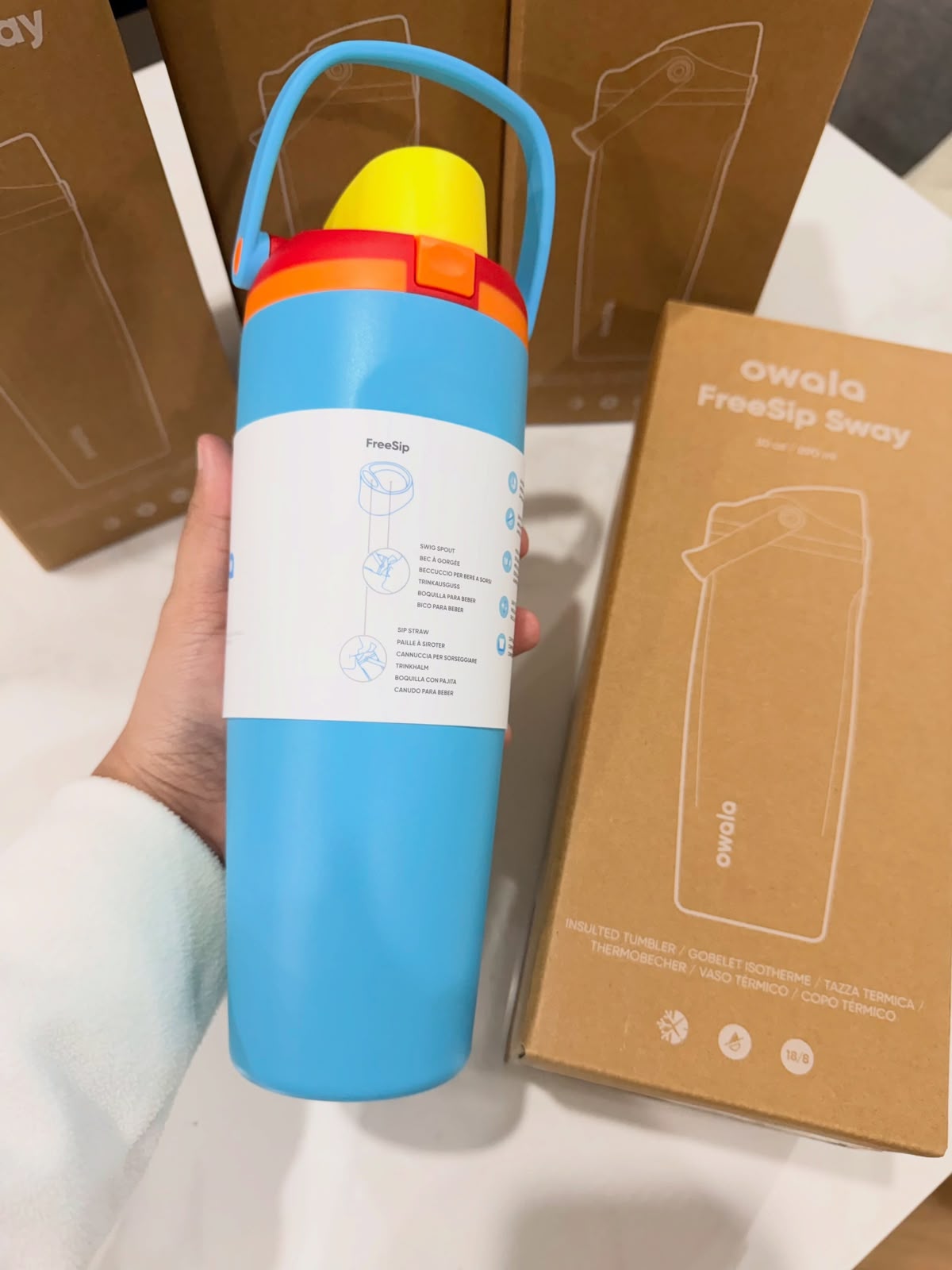 Owala FreeSip Sway Insulated Water Bottle - 887ml (30oz) Summer Sweetness