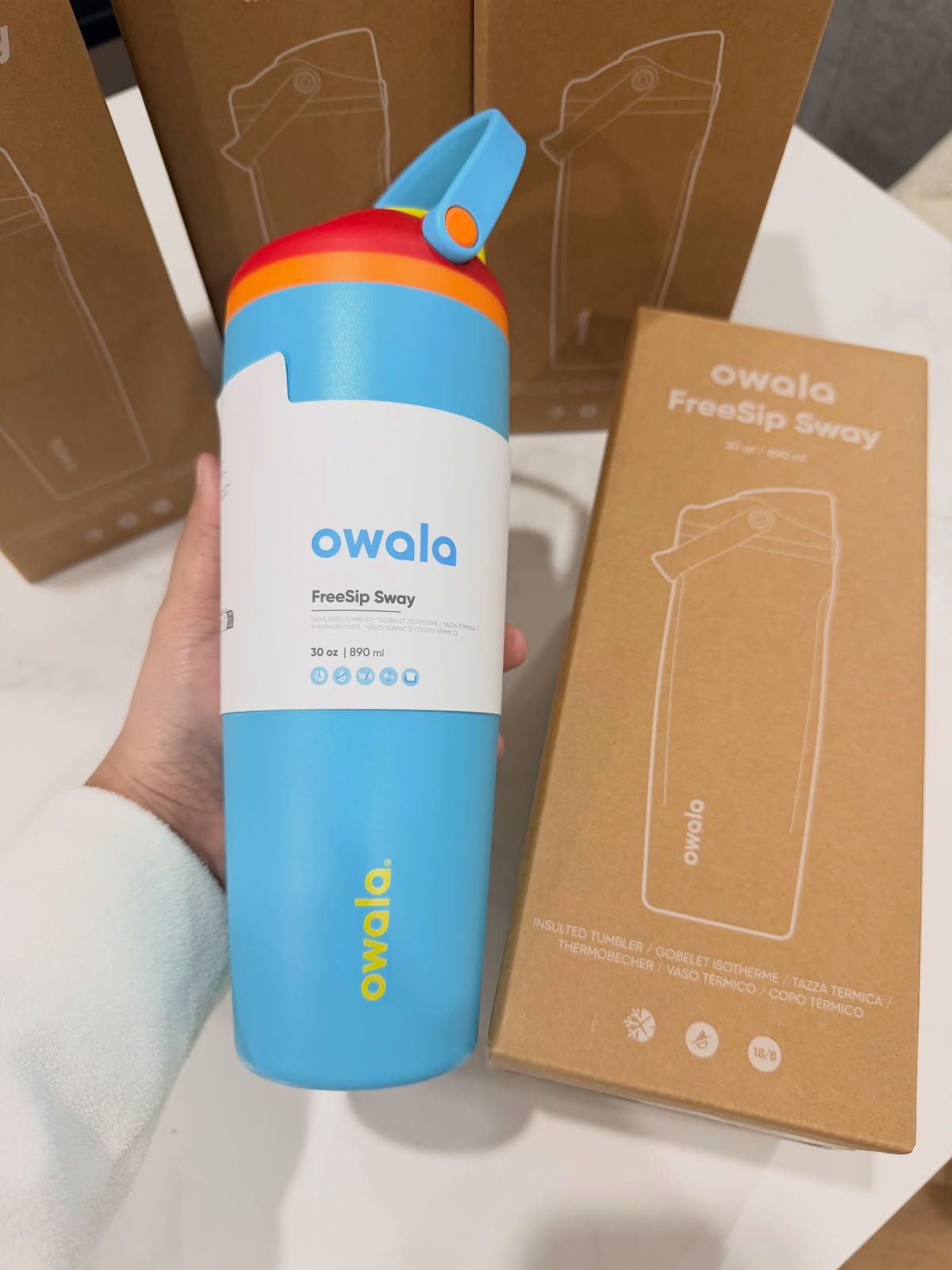 Owala FreeSip Sway Insulated Water Bottle - 887ml (30oz) Summer Sweetness