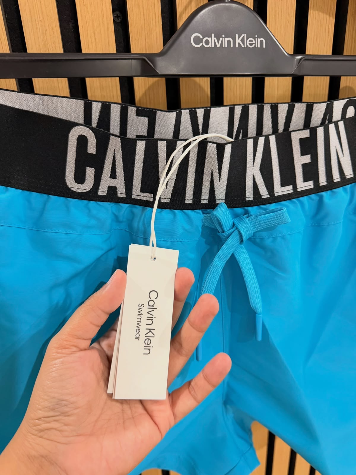 CK Waistband Swimshorts Bash Blue Medium
