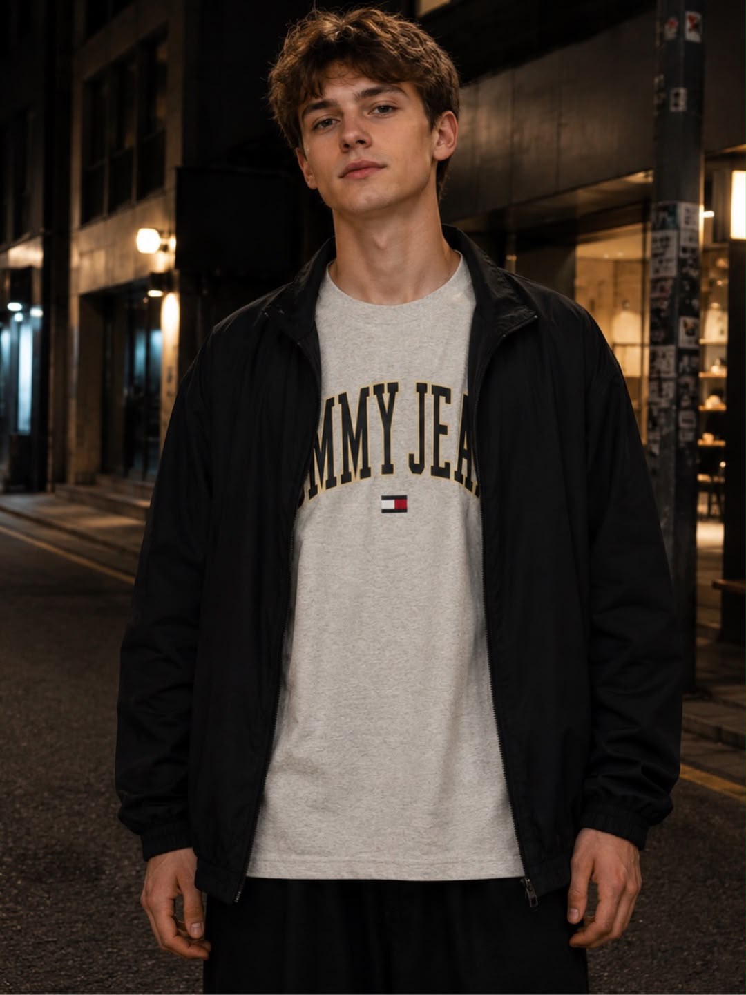 TH Men Arch Tee Classic Fit in Silver Grey Heather Large