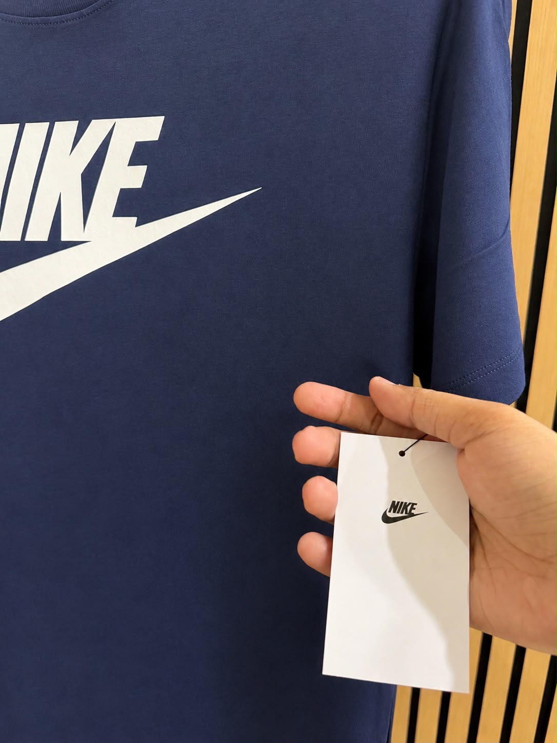 Nike Men's Futura Icon Tee Navy Blue - Medium