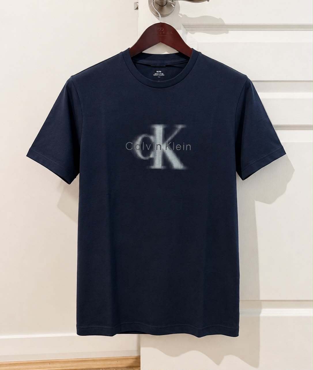 CK Fade Puff Graphic Crewneck Tee in Dark Sapphire Large