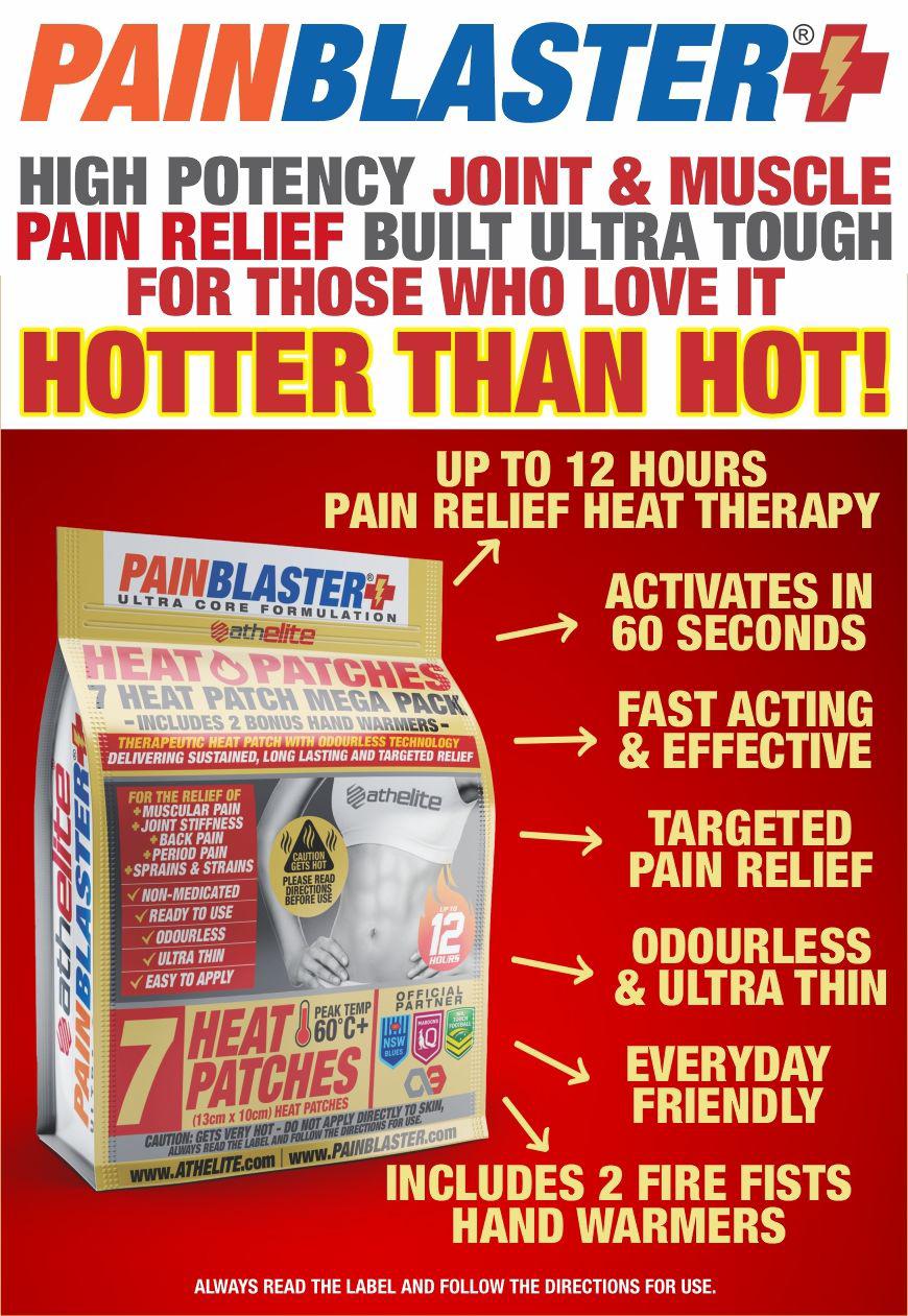 Athelite Powered By Pain Blaster Heat Patches 7 Pack