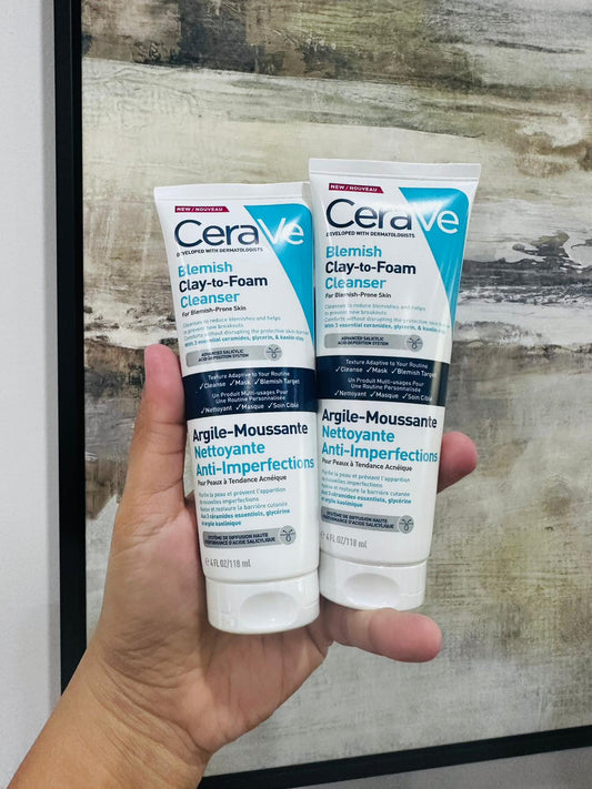 CeraVe Blemish Clay-to-Foam Cleanser 118mL